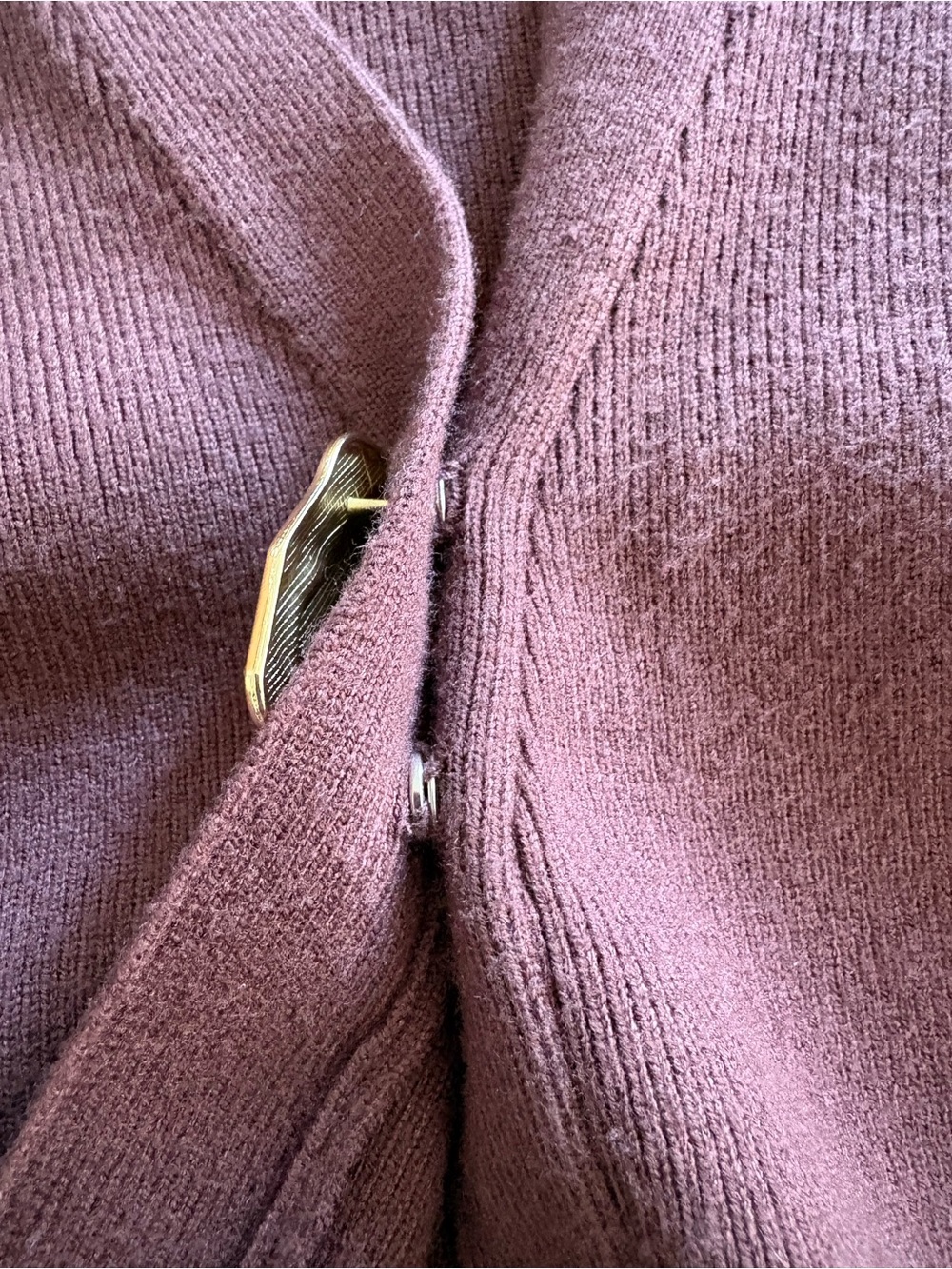 Commense V-Neck Button Front Cardigan - Rust - Picture 6 of 8